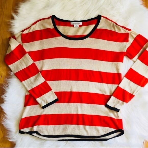 Women’s Liz Claiborne Striped Sweater Size Small - Picture 1 of 4